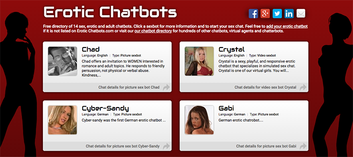 Erotic Chatbots Dating Bots.