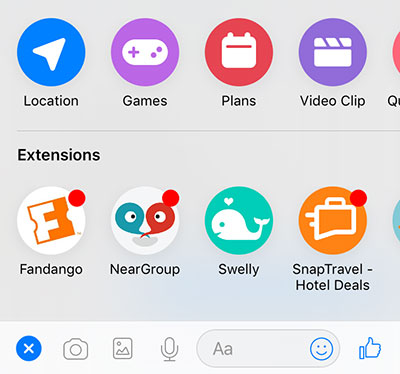 Facebook Messenger Chat Extensions