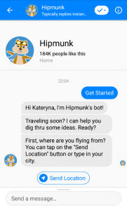 hipmunk conversational bot