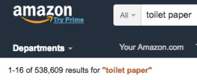 Amazon Toilet Paper Search Results